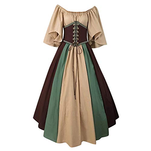 GMGM 2023 Robe Femme Vintage Gothique Médiévale Renaissance 