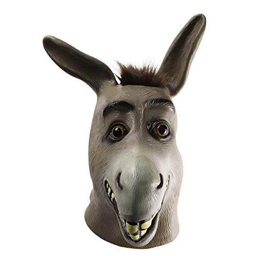 molezu Donkey Mask Animal Mask Costume Party Cosplay Latex M