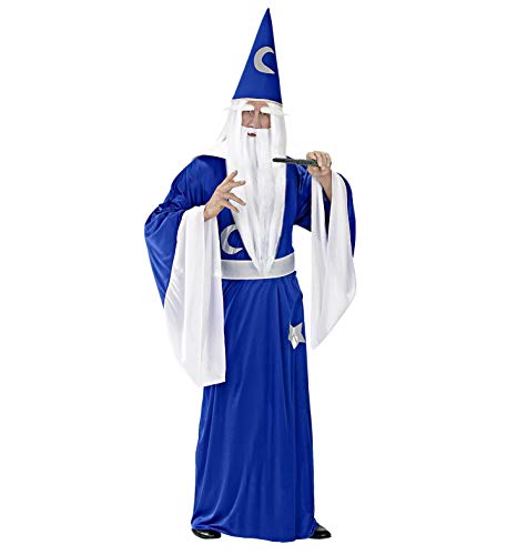 Widmann - CS923510/L - Costume magicien, L, Bleu