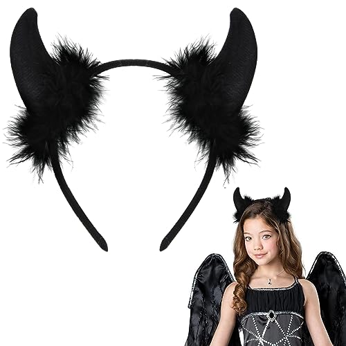 Headwear Cornes Halloween, Corne de Diable Noir, Serre Tete 