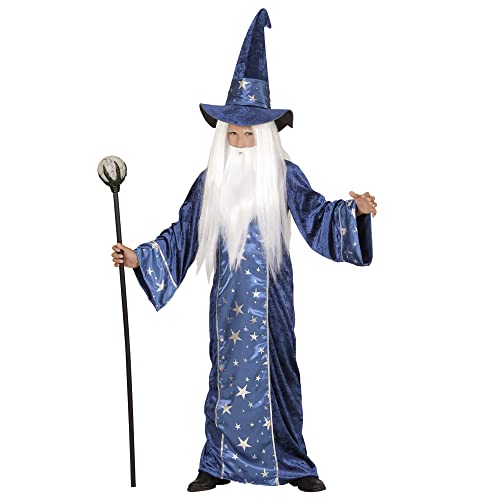 Widmann - Costume de magicien pour enfant - 158 cm, Bleu