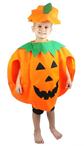 Costume de citrouille orange unisexe pour Halloween, pour en