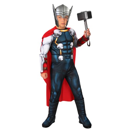 Rubies Costume Thor Deluxe pour enfants, Jumpsuit avec poitr