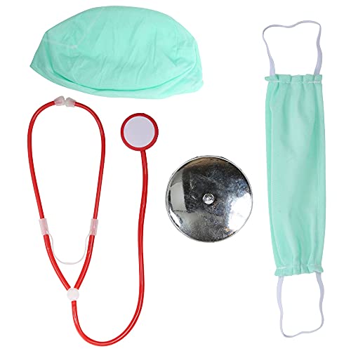 DOCTOR (hat, face mask, head reflector, stethoscope) -