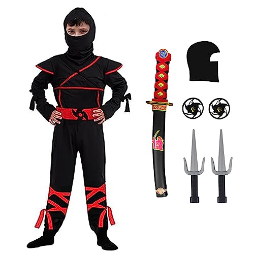 skyllc Costume Ninja pour enfants, costume de Ninja pour gar