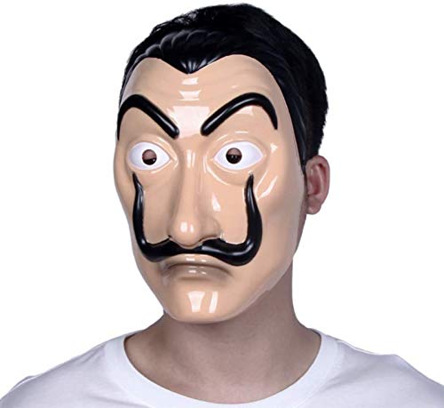 Masque de Salvador Dali réaliste en latex et plastique