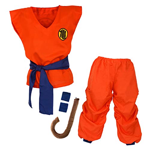 papapanda Enfant Déguisement pour Dragon Goku San Vêtements 