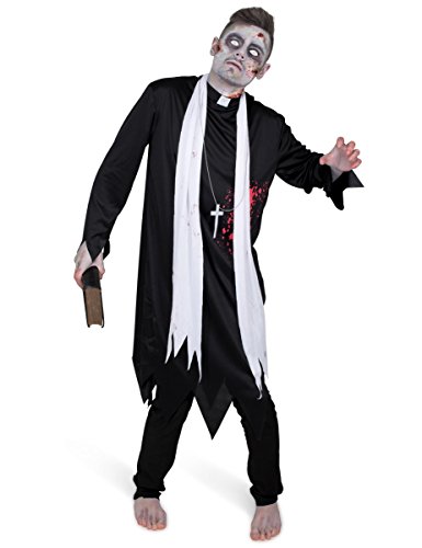 REDSUN - KARNIVAL COSTUMES Déguisement prêtre zombifié Homme