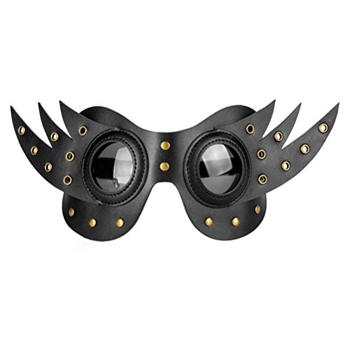 NUOBESTY Steampunk Face Cover Half-Face Cuir Cosplay Cuir Fa