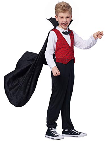 IKALI Costume Vampire Garçons,Enfants Halloween Dracula Cape