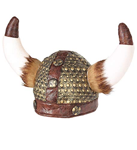 Widmann 09169 - Casque Viking avec cornes et fourrure - Nord