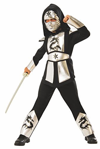 Rubies 641142-M Déguisement Ninja Dragon Silver pour enfant 
