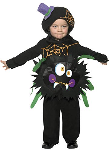 Smiffys Costume araignée folle, avec tunique & capuche, Noir