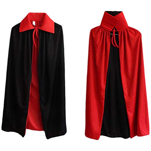 Ecloud Shop® Robe réversible Rouge Noire Goth Devil Pirate V