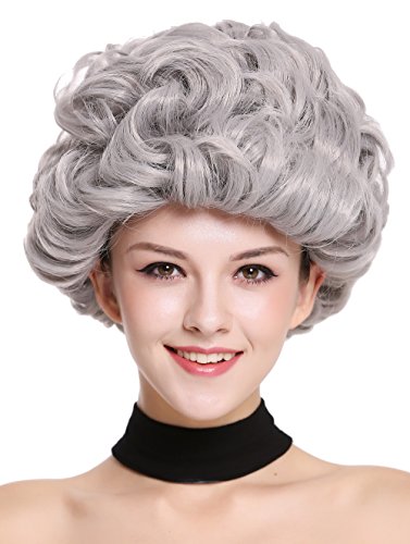WIG ME UP - 91097-ZA68E Perruque Dame Carnaval Grise Boucles