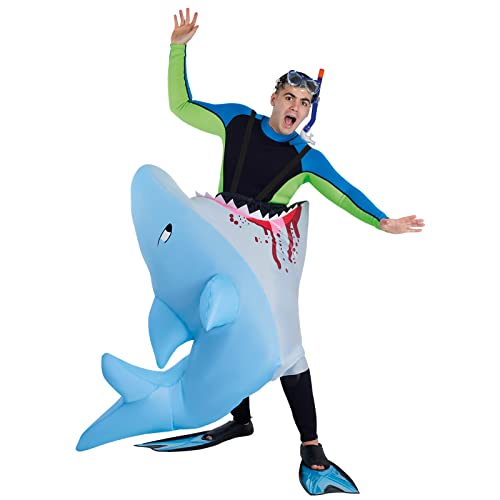 Morph Déguisement Requin Adulte Costume Gonflable Adulte, Dé