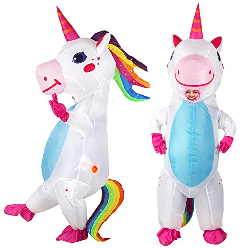 ThinkMax Halloween Adultes Gonflable Costume Licorne, Déguis