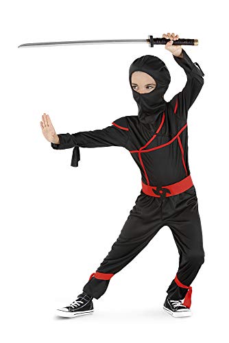 Rubies Déguisement Ninja Noir, Rouge, L (S8820-L)