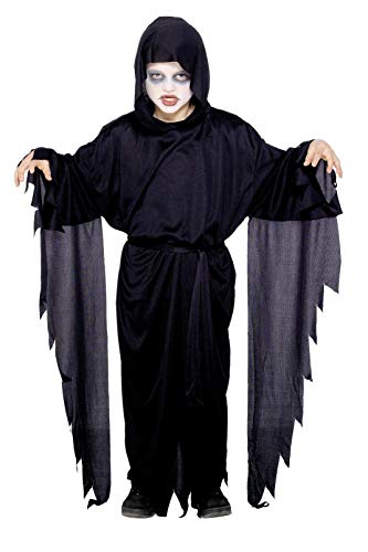 Smiffys Costume fantôme faucheuse, Noir, avec robe à capuche