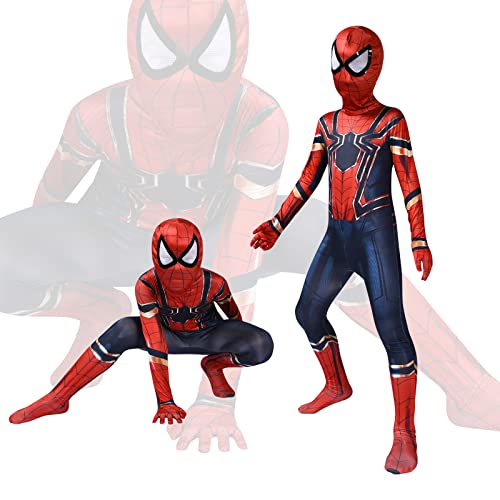 Aomig Deguisement Spider enfant, Costume super héros aver Ma