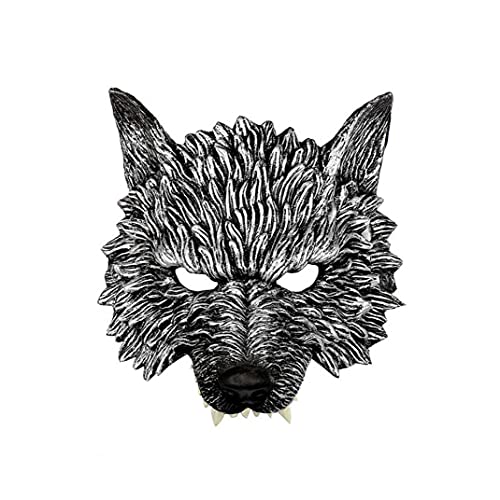 NIDONE Loup-garou de demi-masque 3D Halloween loup-garou mas