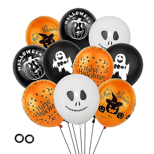 Ballons Halloween Party,50 Pièces Décoration Halloween Orang