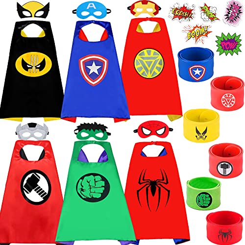 Lubibi Capes de Super-héros pour Enfants, 6 pièces Costume d