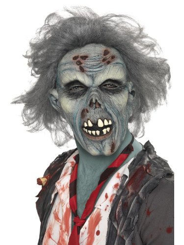 Smiffys Masque zombie pourri, Couvrant la tête, latex One Si