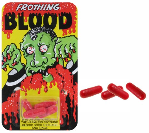 4 capsules de sang - Frothing blood - Faux sang - Maquillage