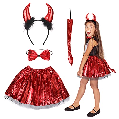 HONMOK Ensemble Déguisement Diable pour Enfant Costume Diabl
