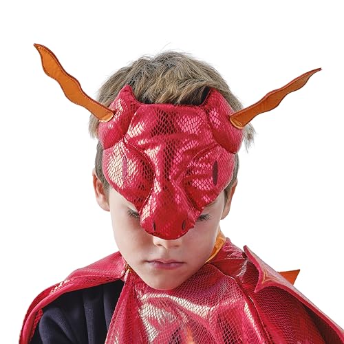Ginger Ray Masque de dragon rouge pour garçons avec écailles