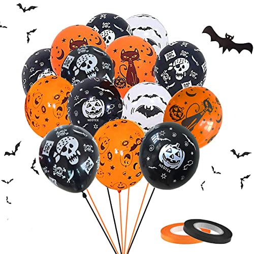 ZHOUHON 60PCS Halloween Ballons en Latex Haute qualité Orang