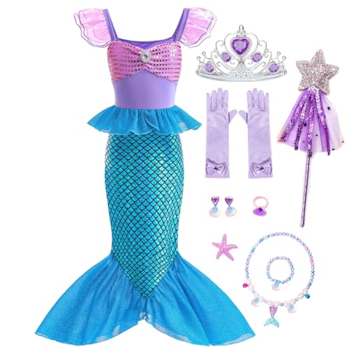 LiUiMiY Deguisement Robe Petite Sirene Princesse Ariel Costu
