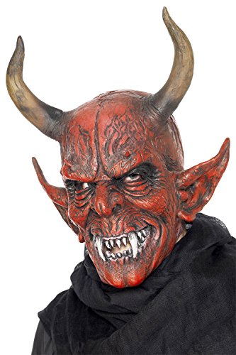 Smiffys - Masque de tête de diable en latex 