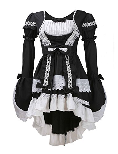 Lolita Cosplay Costume Robe Servante Déguisement Tenu pour H