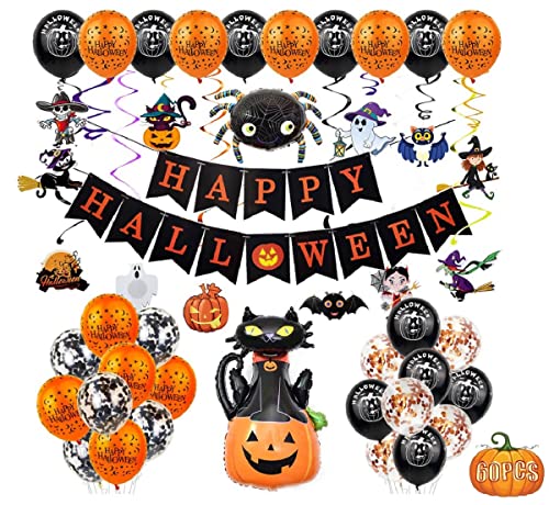 VKI Halloween Ballons, Happy Halloween Bannière, Citrouille 