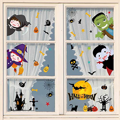 heekpek Halloween Fenêtre Autocollants Halloween Citrouille 