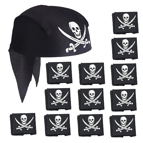 SKHAOVS 12 Pcs Bandana de Capitaine Pirate, Ensemble daccess