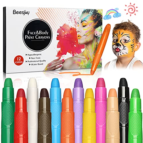 Visage Peinture, 12 Couleurs Crayon Maquillage Enfant, Maqui
