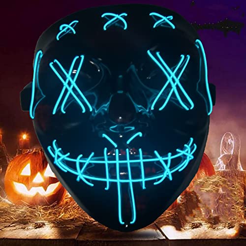 QXNDXQ Masque Purge LED, masque Effrayant Halloween, Masque 