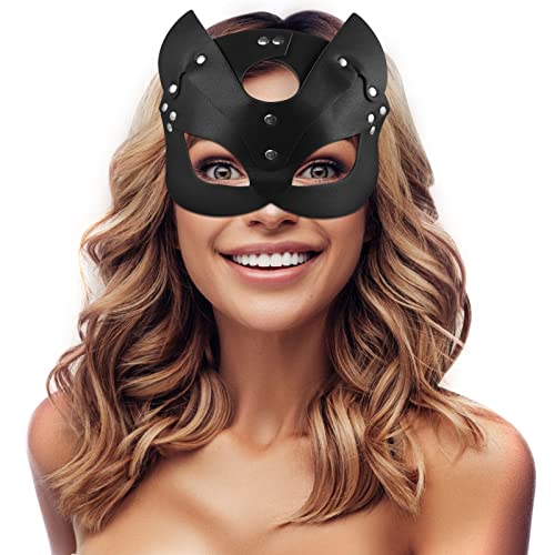 Hukermoon Masque de Chat dHalloween, Masque de Catwoman Sexy