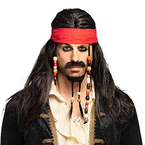 Boland 86343 - Perruque Pirat Tobias avec bandana, barbe, mo