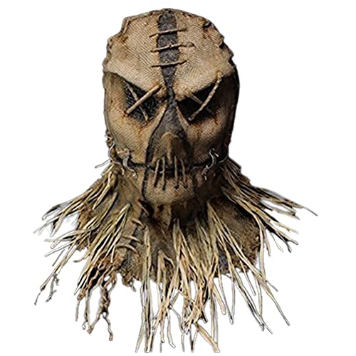 Masque Halloween Épouvantail Tête Couverture avec Gants Et C