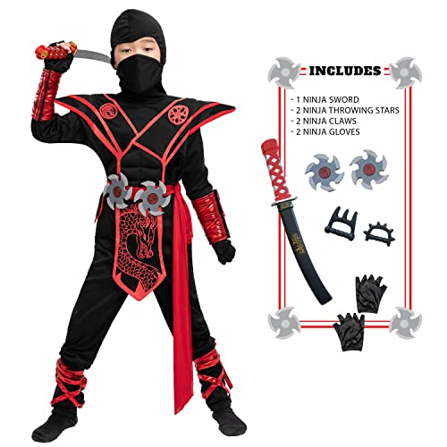 Spooktacular Creations Ninja Dragon Red Costume Outfit Set f