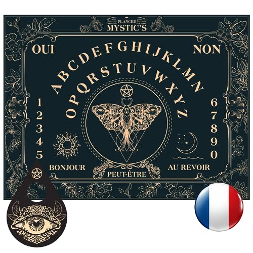Majestics Planche Ouija en Français Bois - Table Oui Ja avec