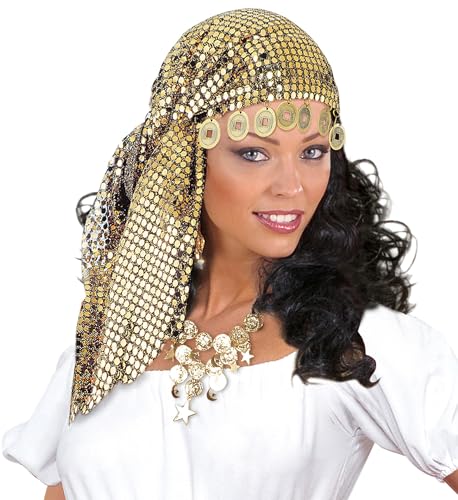 SEQUIN GIPSY HEADDRESS WITH COINS -
