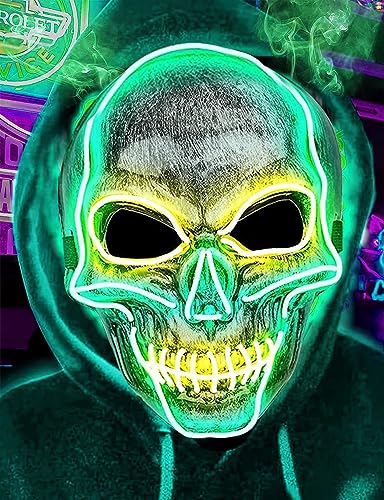 beseloa Masque dhorreur LED, Masque Halloween Avec 3 Modes d