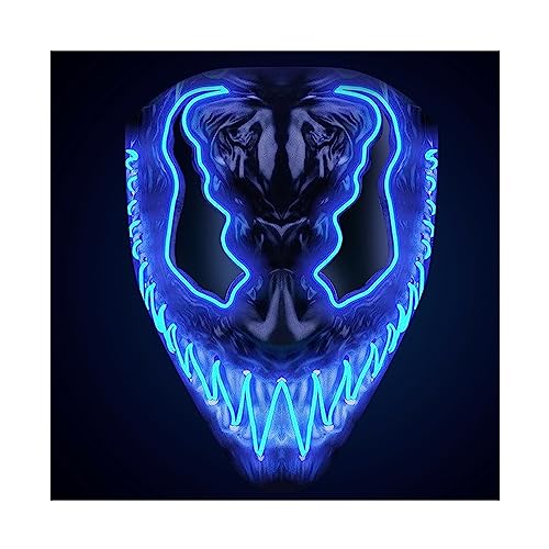 Bouuh® |Masque LED Devil bleu | Qualité Premium en plastique