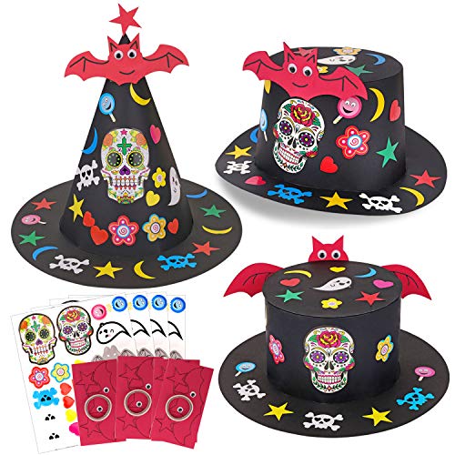 HOWAF 3pcs Noir Halloween Chapeaux pour Enfant Adult Artisan
