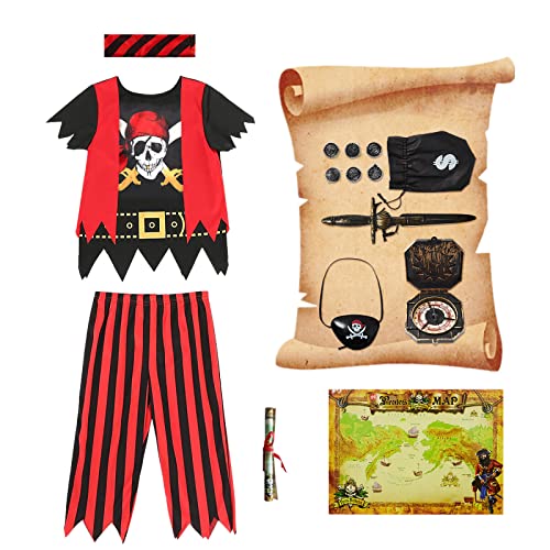 Kitimi Déguisement Costume Pirate Enfants Accessoires Pirate